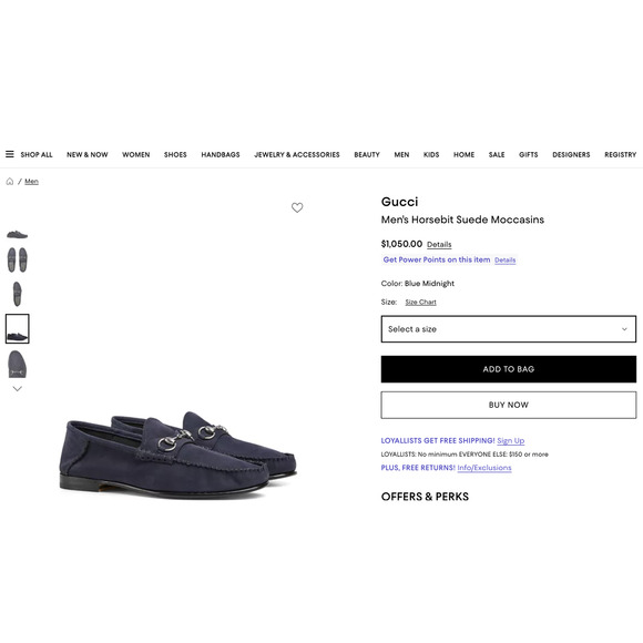 $1,090 GUCCI - Navy Blue Suede Unlined Venetian Loafers - US 9 (8.5G) main image 5